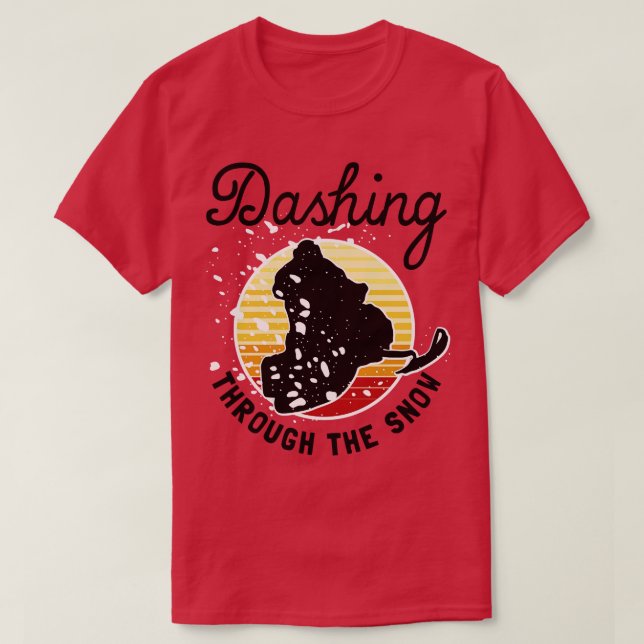 Snowmobiling Dashing Through The Snow 1 T-Shirt (Design Front)
