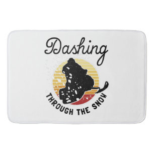 Snowmobiling - Dashing Through The Snow Bath Mat