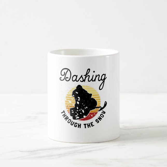 Snowmobiling - Dashing Through The Snow Coffee Mug (Center)