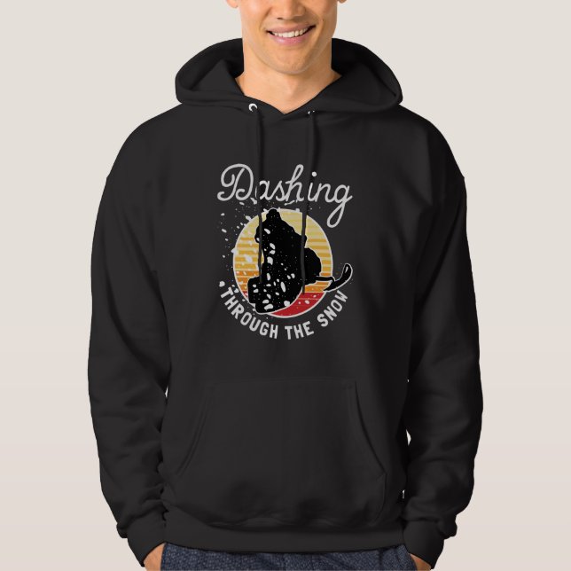 Snowmobiling - Dashing Through The Snow Hoodie (Front)