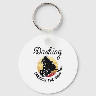 Snowmobiling - Dashing Through The Snow Key Ring