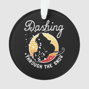Snowmobiling - Dashing Through The Snow Ornament