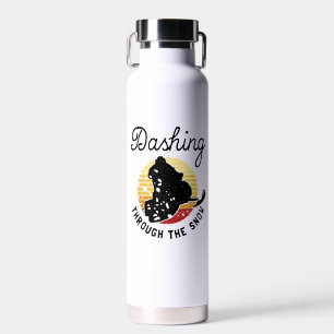 Snowmobiling - Dashing Through The Snow Water Bottle