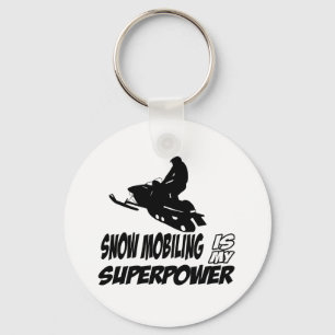 Snowmobiling designs key ring