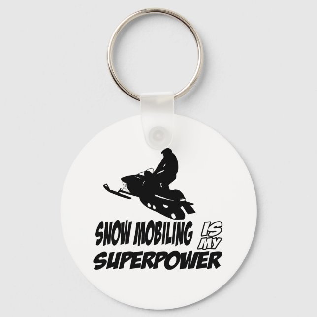Snowmobiling designs key ring (Front)