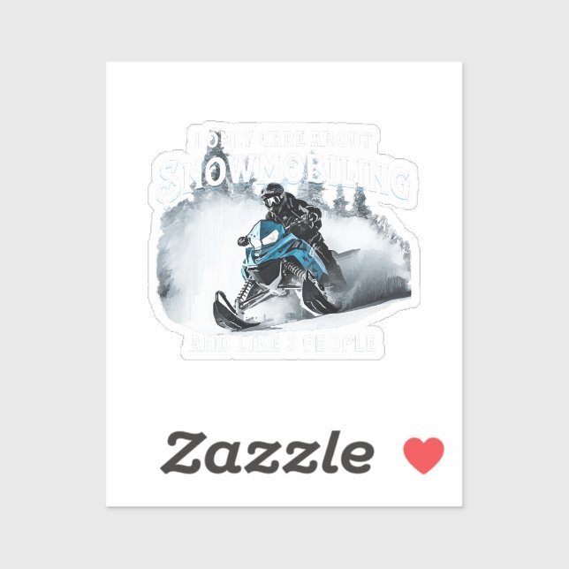 Snowmobiling Funny Snowmobile  (Sheet)