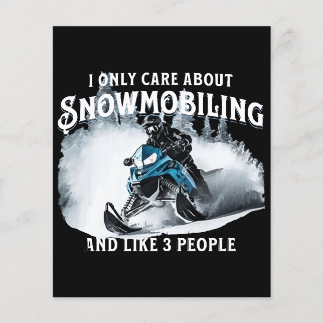 Snowmobiling Funny Snowmobile  (Front)