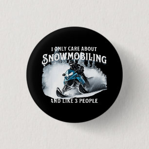 Snowmobiling Funny Snowmobile  3 Cm Round Badge