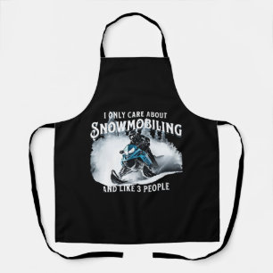 Snowmobiling Funny Snowmobile  Apron