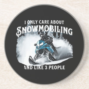 Snowmobiling Funny Snowmobile Coaster