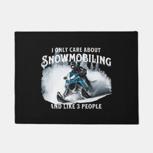 Snowmobiling Funny Snowmobile Doormat