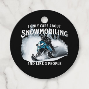 Snowmobiling Funny Snowmobile Favour Tags