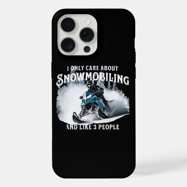 Snowmobiling Funny Snowmobile  iPhone Case (Back)