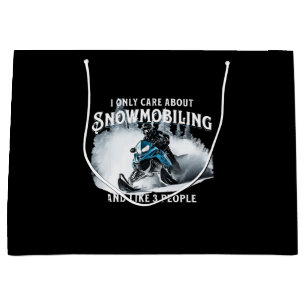 Snowmobiling Funny Snowmobile Large Gift Bag