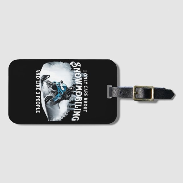 Snowmobiling Funny Snowmobile  Luggage Tag (Front Horizontal)