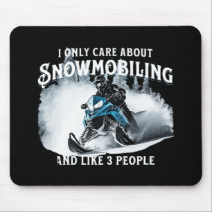 Snowmobiling Funny Snowmobile Mouse Mat