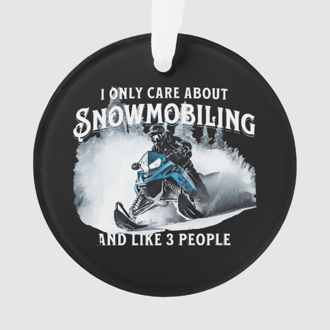 Snowmobiling Funny Snowmobile  Ornament (Front)