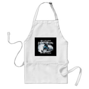 Snowmobiling Funny Snowmobile  Standard Apron