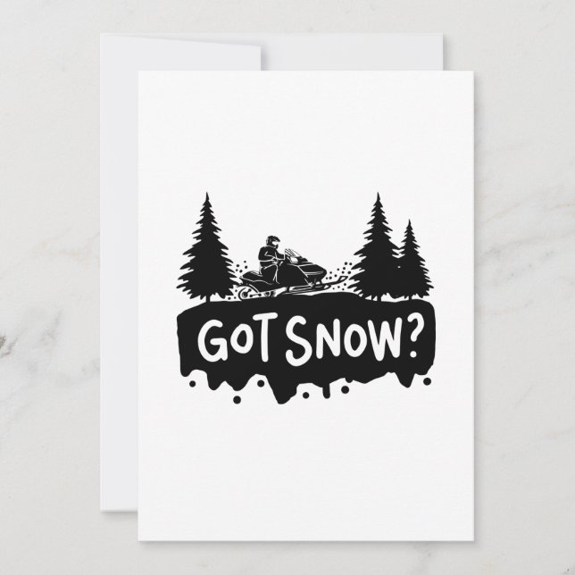 Snowmobiling - Got Snow Invitation (Front)