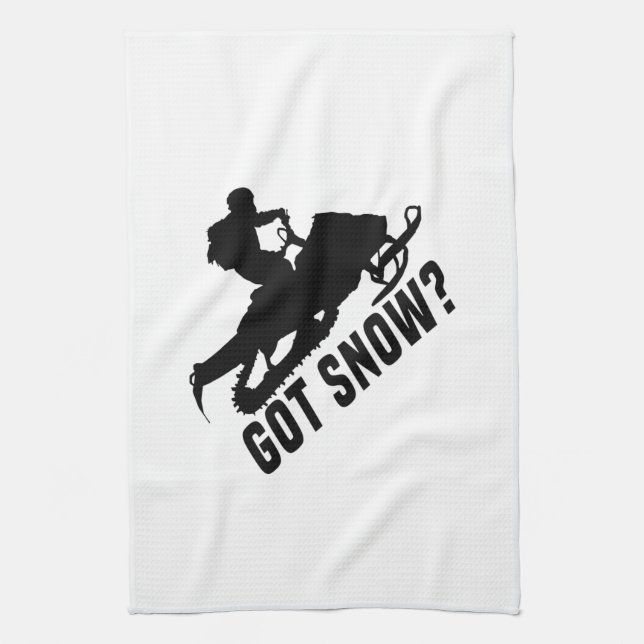 Snowmobiling - Got Snow Snowmobile Gifts Tea Towel (Vertical)