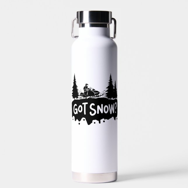 Snowmobiling - Got Snow   Water Bottle (Front)