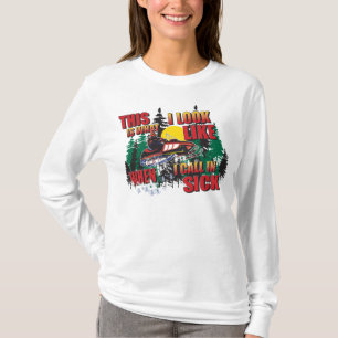 Snowmobiling Humour Calling In Sick T-Shirt