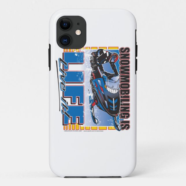 Snowmobiling is Life Live it Case-Mate iPhone Case (Back)