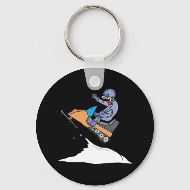 Snowmobiling Jump Key Ring (Front)