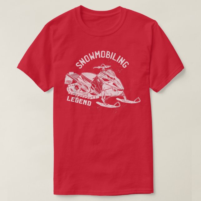 Snowmobiling Legend  Snowmobile Illustration  Funn T-Shirt (Design Front)