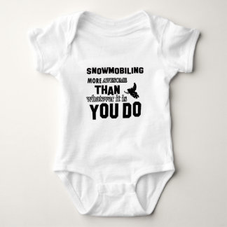 snowmobiling more awesome baby bodysuit