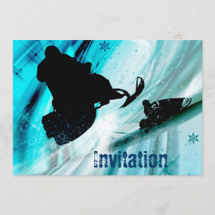Snowmobiling on Icy Trails Invitation