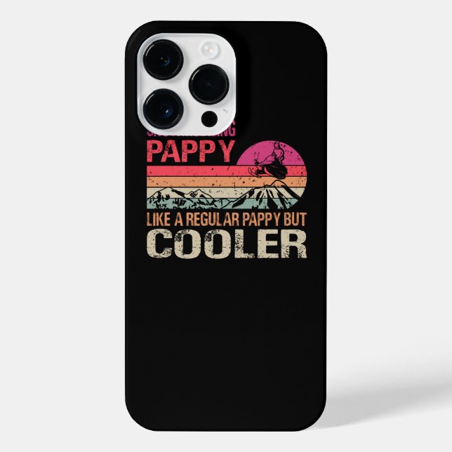 Snowmobiling Pappy Like A Regular Pappy But Cooler iPhone Case (Back)