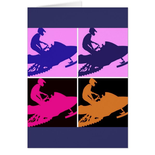 Snowmobiling Pop Art (Front)