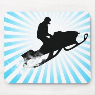 snowmobiling powder trail mouse mat