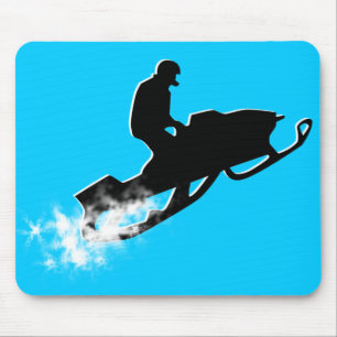 snowmobiling powder trail mouse mat