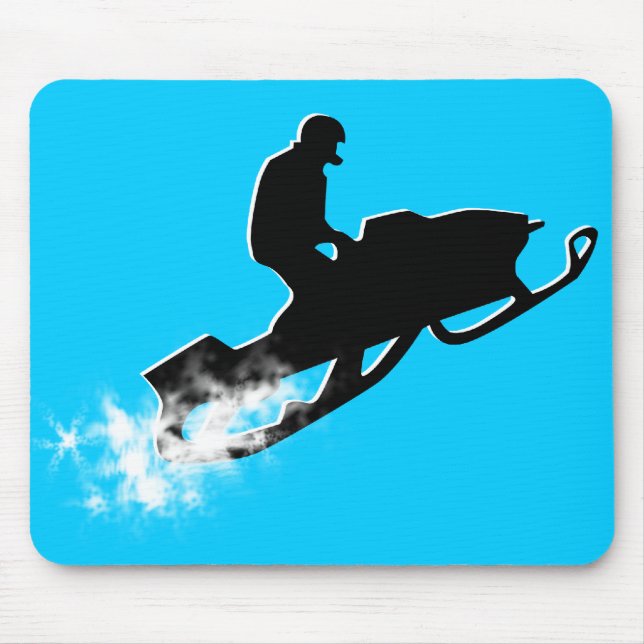 snowmobiling powder trail mouse mat (Front)