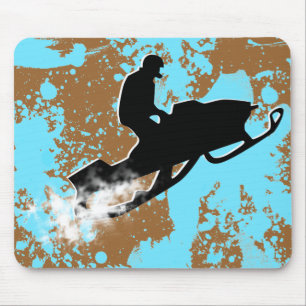 snowmobiling powder trail mouse mat