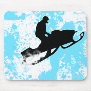 snowmobiling powder trail mouse mat