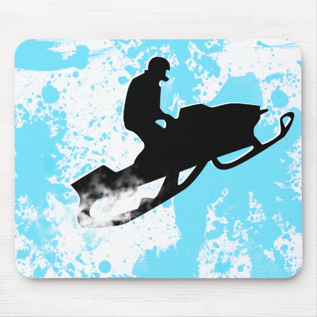 snowmobiling powder trail mouse mat (Front)