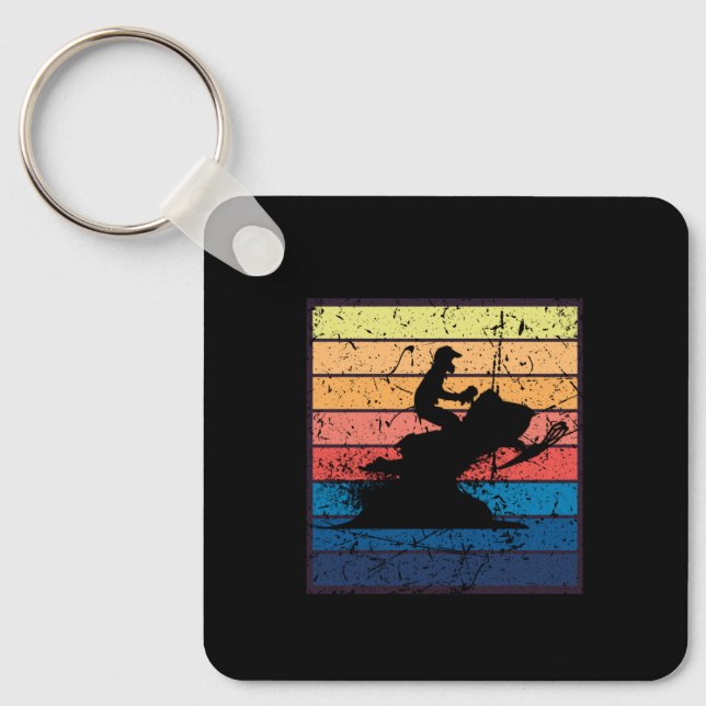 Snowmobiling Retro Key Ring (Front)