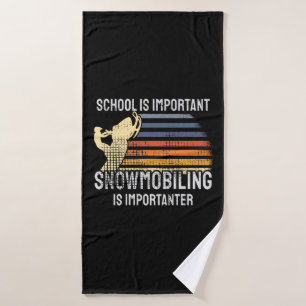 Snowmobiling Snowmobile Bath Towel