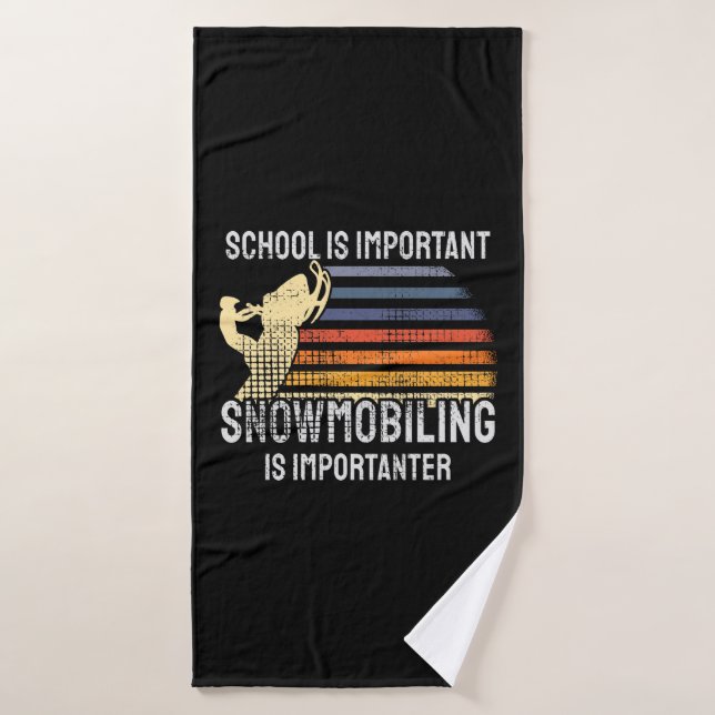 Snowmobiling Snowmobile Bath Towel (Bath Towel)