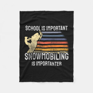 Snowmobiling Snowmobile Fleece Blanket