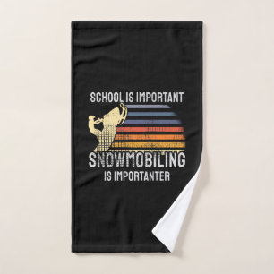 Snowmobiling Snowmobile Hand Towel