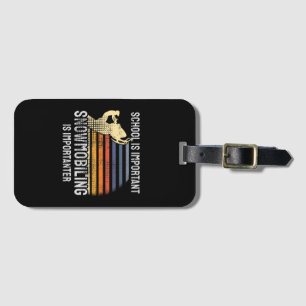 Snowmobiling Snowmobile Luggage Tag