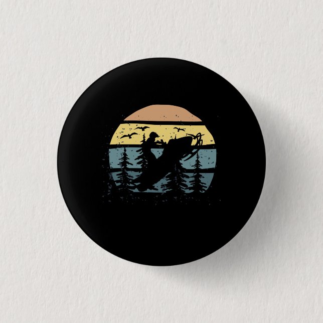 Snowmobiling Snowmobilie 3 Cm Round Badge (Front)