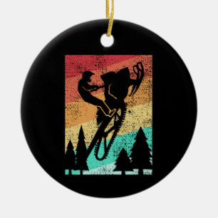 Snowmobiling Snowmobilie Ceramic Tree Decoration