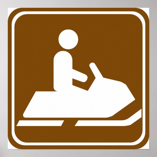 Snowmobiling Trail Highway Sign (Front)