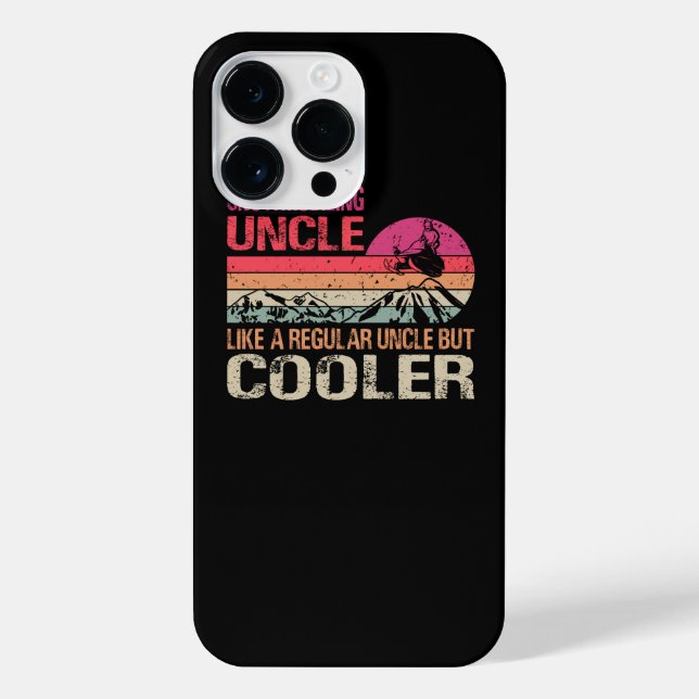 Snowmobiling Uncle Like A Regular Uncle But Cooler iPhone Case (Back)