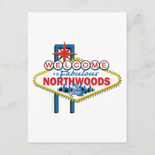 Snowmobiling/Welcome to the Northwoods Postcard